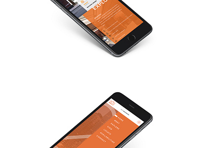 225 West Washington commercial real estate explore grid mobile design modern orange sophisticated ui user experience ux web design