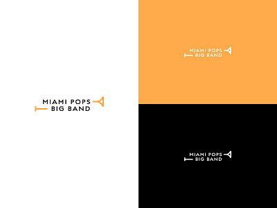 Miami Pops band brand brand identity branding brass clean design graphic design illustration logo miami minimal music orchestra symbol trumpet typography visual identity wordmark