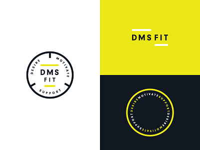 DMS Fit Logo brand identity branding bright clean energetic fitness logo minimal personal fitness symbol training typography visual identity vivid