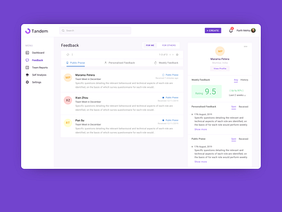 Employee Engagement System b2b dashboad ui ux