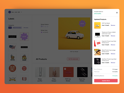 Product Label - Checkout b2b ecommerce flat ui