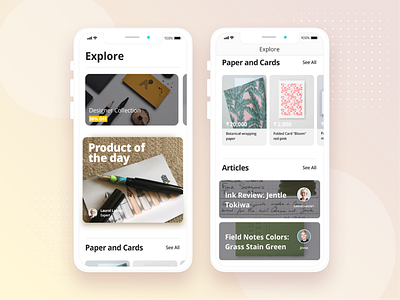 Stationery E-commerce App app flat ui ux
