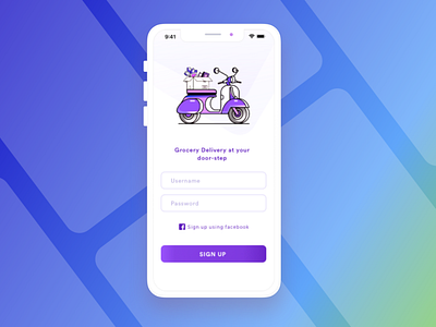 Grocery Delivery app Sign-up