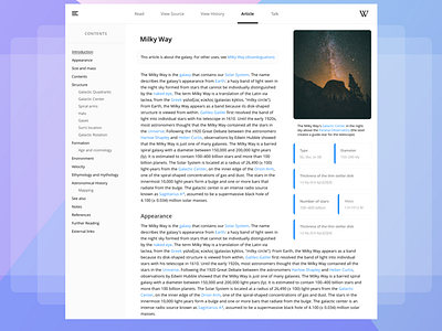 Wikipedia Redesign flat ui ux web