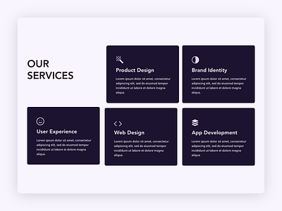 Services List adobexd branding card design design studio services ui userinterface xd