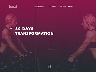 30days design gym one page photoshop train women