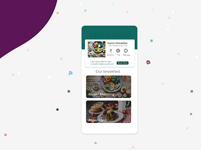 Restaurant Profile adobe adobexd app branding breakfast concept design design app direction food app italia italian food photoshop restaurant ui userinterface userprofile ux xd