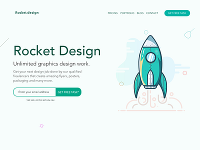 Design Service Hero adobe adobexd call to action concept design designer freelance hero hero image minimalist rocket service design ui uidesign uiux userinterface webdesign website xd