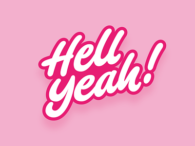 Monday. Hell yeah! branding customtype friendly lettering friendly type friendlylettering handlettering happy happy lettering hell yeah hellyeah lettering monday lettering round letters round style roundletters soft style vector design vector type