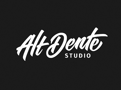 Final logo for Alt Dente Studio branding custom type customtype hand lettering handlettering identity lettering logo logo design logo designer logodesign logodesigner