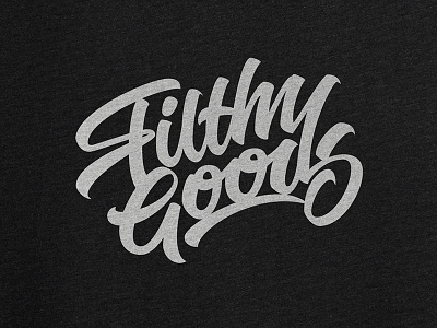 Logo sketch for Filthy Goods hand lettering handlettering lettering logo logo design logo designer logodesign logodesigner