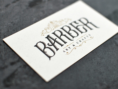 Business card for Barber Art & Crafts