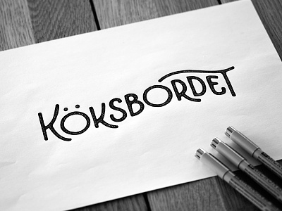 Logo sketch for restaurant Köksbordet handlettering identity lettering logo logo design logodesign logodesigner restaurant visual identity