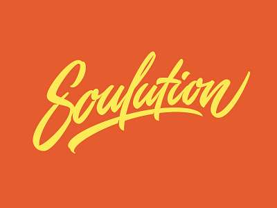 Soulution! custom type customtype hand lettering handlettering lettering logo logodesign type typography