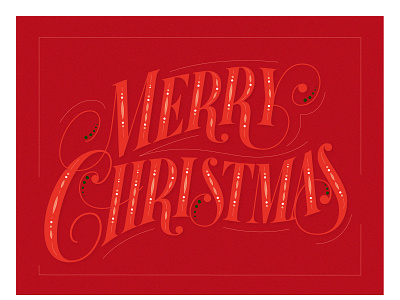 Lettering vector "Merry Christmas" custom type custom typeface hand lettering lettering logo designer merry christmas vector type