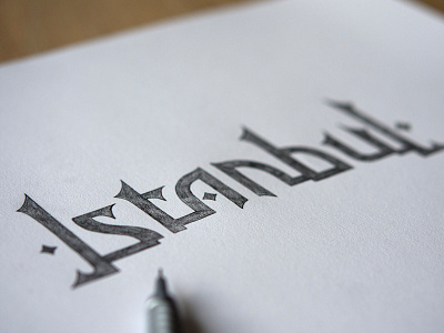 Istanbul, lettering sketch