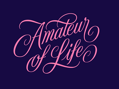 "Amateur Of Life" lettering custom lettering custom type hand lettering handlettering lettering logo design logodesign logodesigner logotype script type