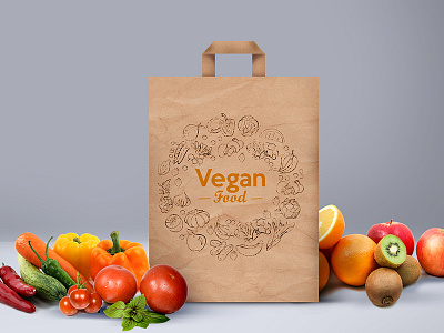 Vegan Bag Dribble bag food mackup vegan