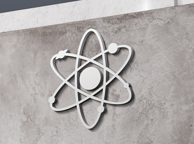 Atomic System atom atomic design graphic gray illustrator logo mockup photoshop