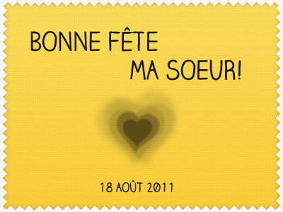 Bonne fête ma soeur! card