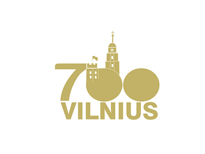 700 vilnius logo design illustration logo typography vector