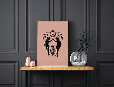 girls decor illustration