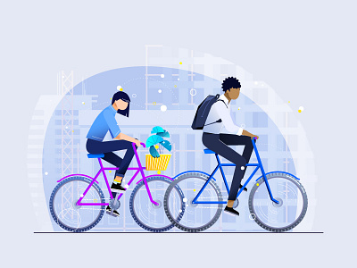 Enjoy your cycling 2d 2d animation after effects animation character character animation character illustration colors cycling design employee flatdesign gradient illustration motion vector