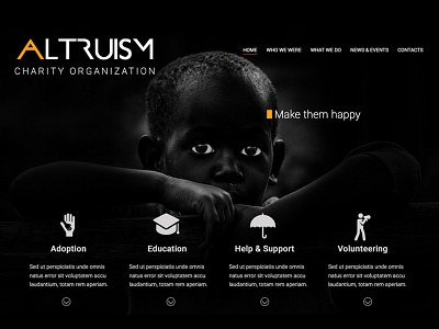 Web Template for Charity charity design orphanage template ui ui design web web template webdesign website