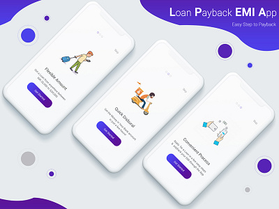 Loan Payback EMI App app design emi app loan app mobile app mobile app design ui design user interface user interface design