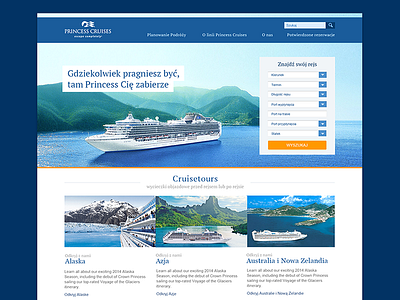 Princess Cruises homepage