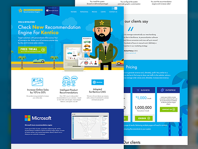 Recommendante - Recommendation engine character cuba design flat havana illustration kentico recommendation webdesign website