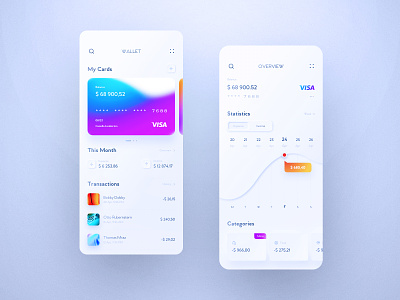 Wallet app blue financial flat icon purple ui wallet