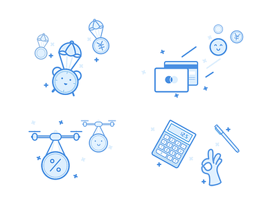 Business icons blue business icon money safe ui