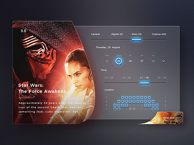 Star Wars app cinema dashborad design flat icon starwars ui user experience ux