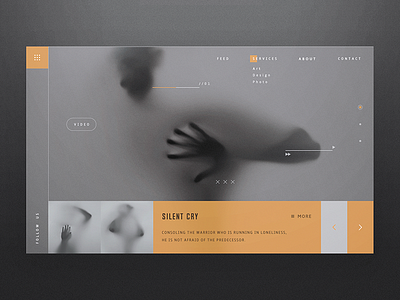 Silent Cry app dashboard flat gold icon photo ui ux web