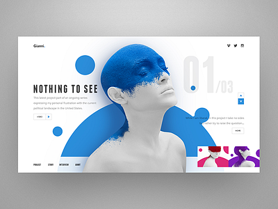 Nothing To See animation blue branding flat graphic icon illustration logo ui user experience web