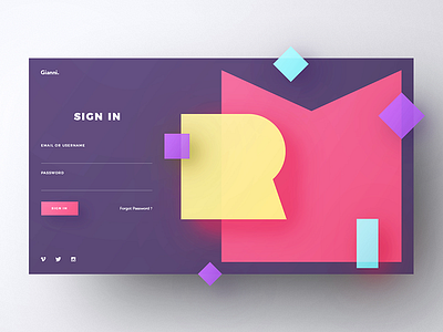 SIGN IN 2 branding color design flat illustration signin typography ui ux web