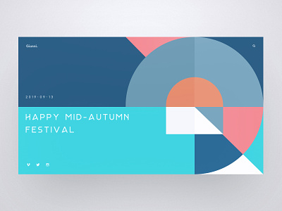 Mid-Autumn Festival branding design flat graphic icon illustration ui vector web