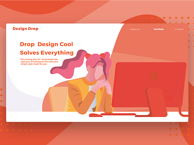 Landing Page Drop Design 7updesignstudio artdigital design digital graphic art illustration landingpage onepage portifolio vector