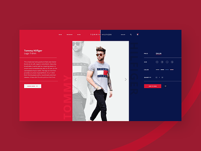 Tommy Hilfiger Product Page Redesign concept clothes clothing shop tommy hilfiger ui ux website