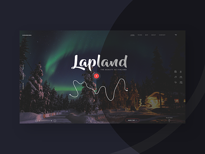 Lapland holiday landing page branding design holiday landing page lapland overview ux-ui vacation website