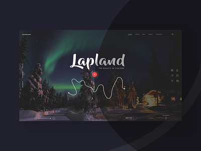 Lapland holiday landing page branding design holiday landing page lapland overview ux ui vacation website