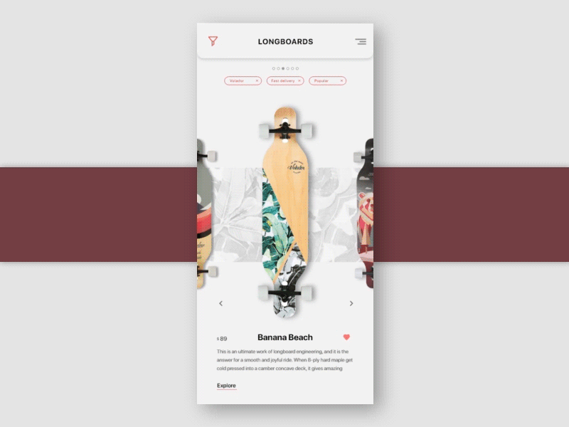 Skate app concept animation app branding design illustration layout longboard mobile app skate ui ux web