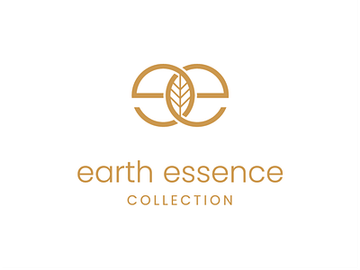 Earthessencedribbble earth ee essence leaf logo monogram