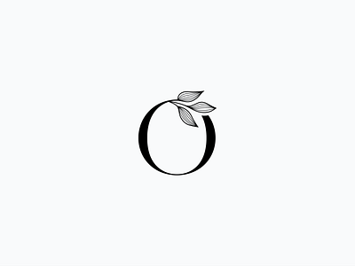 Oraganidribbble leaf logo monogram monogram logo o