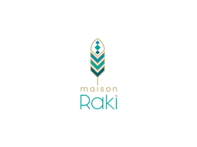 Maison Raki decoration feather geometric logo