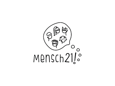 Mensch21 Black characters differences downsyndrome logo people restaurant