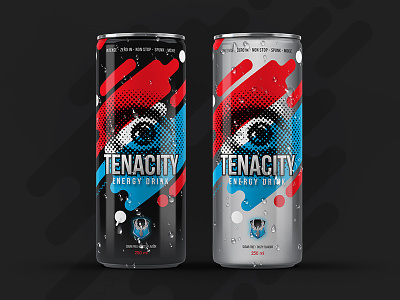 TENACITY - Energy Drink Packaging brand design energy label labels mockup package packaging produt