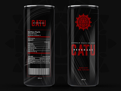 CATU - Drink ( Concept ) black drink label labels mockup package packaging photoshop product red steel traditional