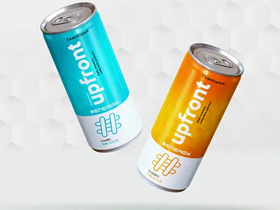 UpFront - Energy Drink beverage brand drink drinks label label design mockup package package design packagedesign packaging photoshop product water